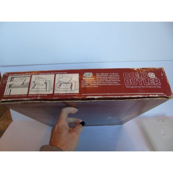 Vintage 1981 Cold Butler Refrigerating Hors d 'Oeuvres Tray Glacierware Franco - Picture 5 of 9